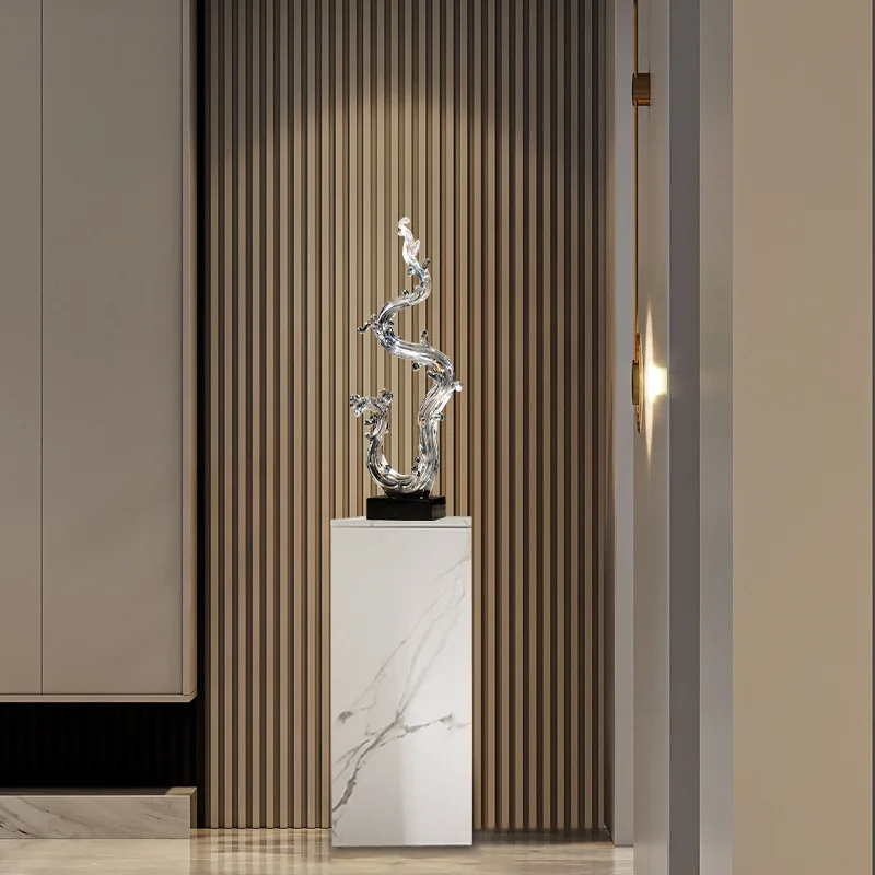 

Новый вход в китайском стиле, благоприятные украшения к Году Дракона, современный дизайн в стиле лёгкой роскоши, офис, тумба под телевизор, декор.