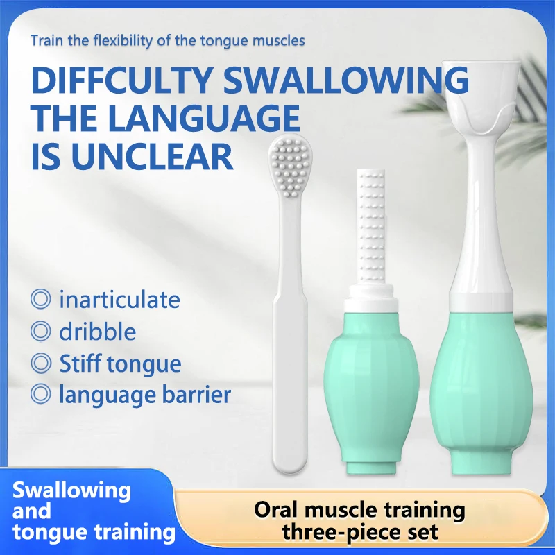 Tongue Training Tool Silicone Tongue Trainer Mouth Muscle Training Recovery Tool Adult and Child Tongue Sucker Puller