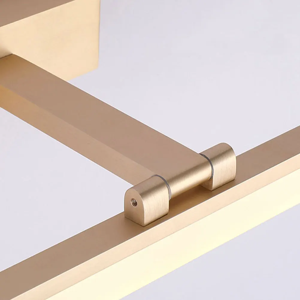 

12W 50Cm Golden White Light LED Mirror Lamp Premium Material Modern Style Bathroom Bedroom Living Room Decoration