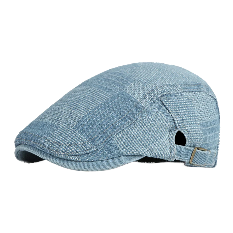 Men's Denim Cotton Newsboy Baseball Cap Ivy Gatsby Driving Hunting Cabbie Hats Male Female Youth Teens Boys Girls