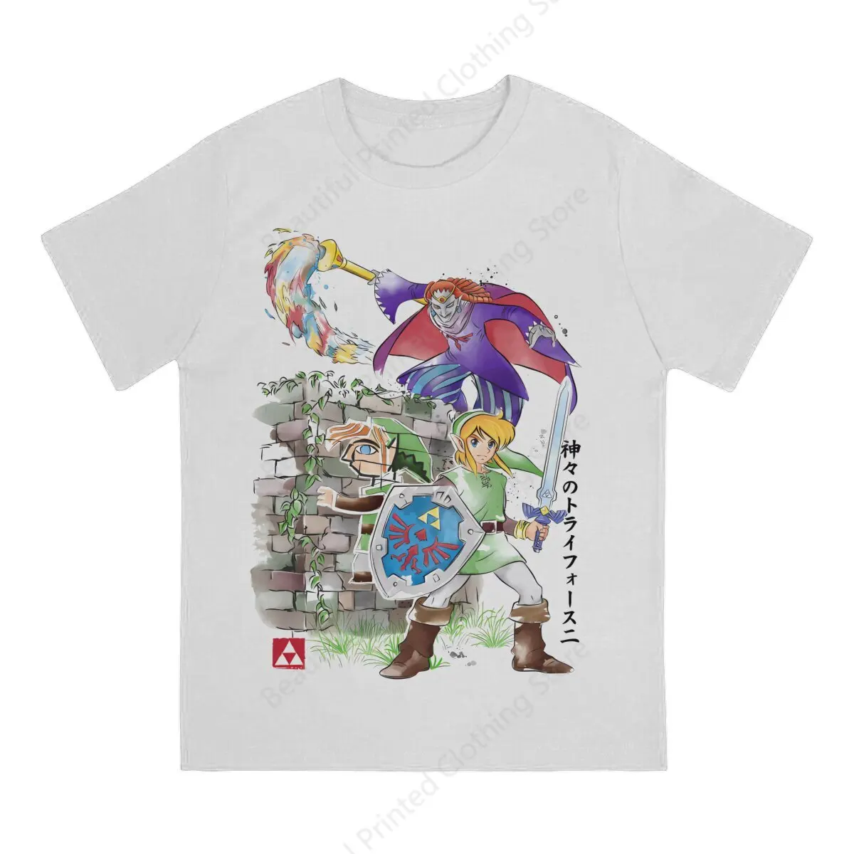 100% Cotton  T-shirt Between Worlds Watercolor Print Comfrot Men's Women's T-Shirts Loose Short Tee Trend Fun Versatile