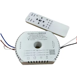 Round GM-TM2.4GRF-Y LED Intelligent Power work with 8C7Bx2 LED strip 22-30V 1200-12000mA APP&Remote adjust colors dimming