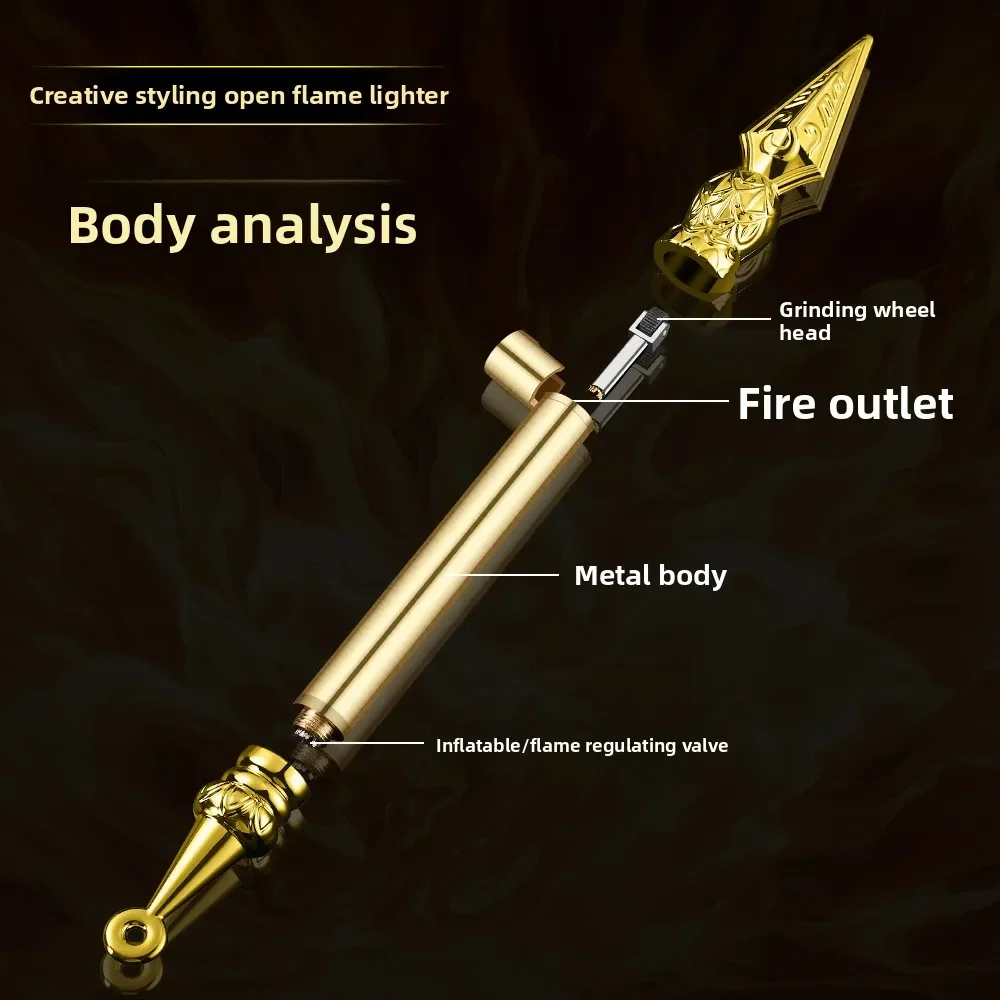 

Новая бутановая газовая зажигалка, остроконечный пистолет, нож в форме полумесяца, надувная зажигалка, классический шлифовальный круг, зажигалка с открытым пламенем, небольшой подарок