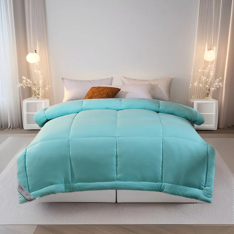 

Thick Winter down Cotton Quilt Double Size Warm Hotel Temple Dormitory Polyester Fiber Filled Quilt Snow Brand