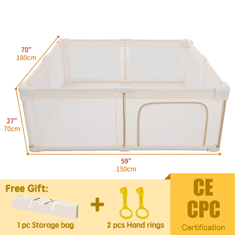 PANGDUBE Foldable Baby Playpen Large Portable Toddler Safety Play Yard Indoor Infant Activity Center Fence for Kids Baby image 3