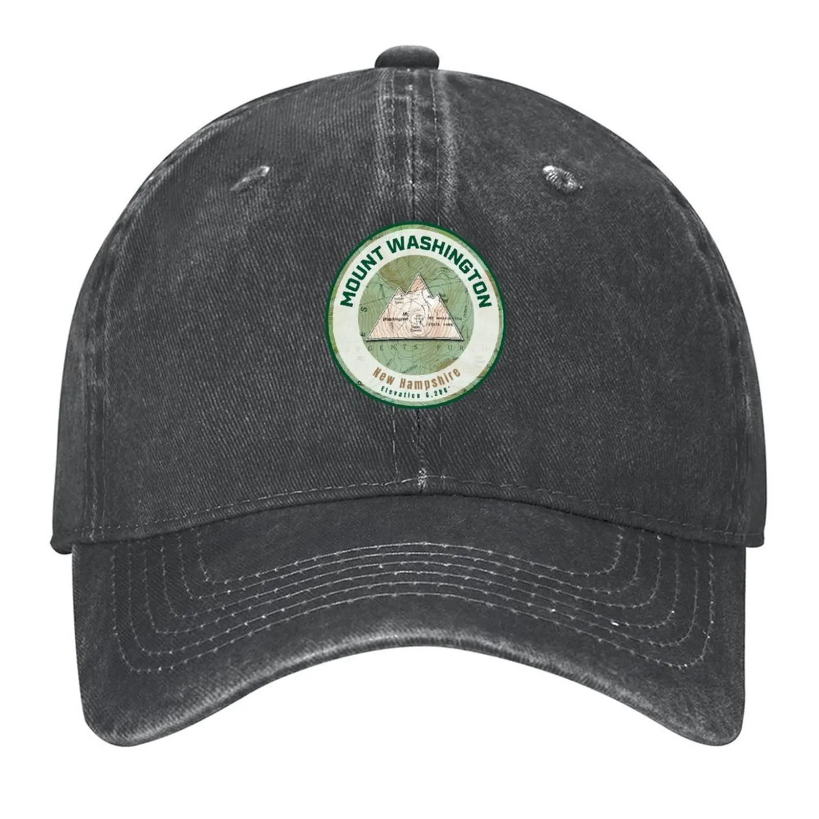 

Mountain Map - Mt Washington Green Baseball Cap Rave derby hat Gentleman Hat sun hat Trucker Hats For Men Women's
