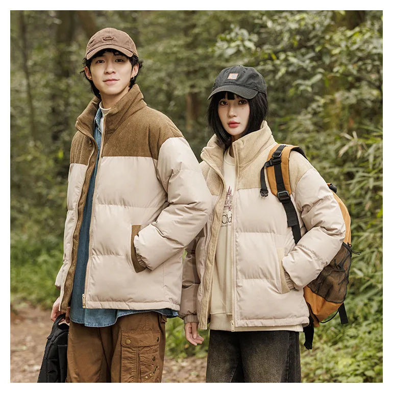 

Зимняя хлопковая куртка на пуху, женская теплая хлопковая куртка, модная цветная блузка, длинное пальто, повседневная городская одежда для пар