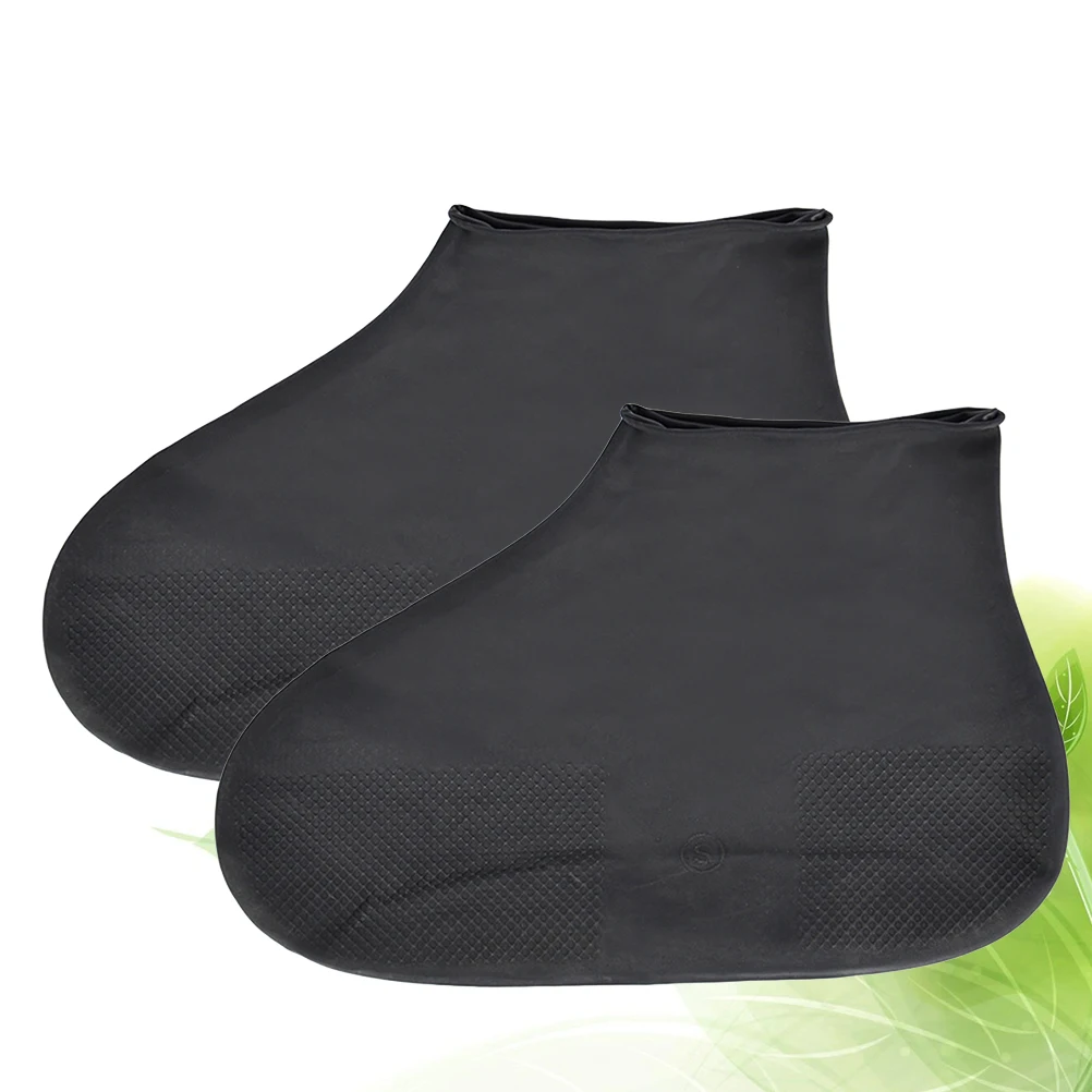 

Latex Waterproof Rain Shoes Covers Slip Resistant Elastic Boot Overshoes Adjustable Black Size L Fashion Modern Style Anti