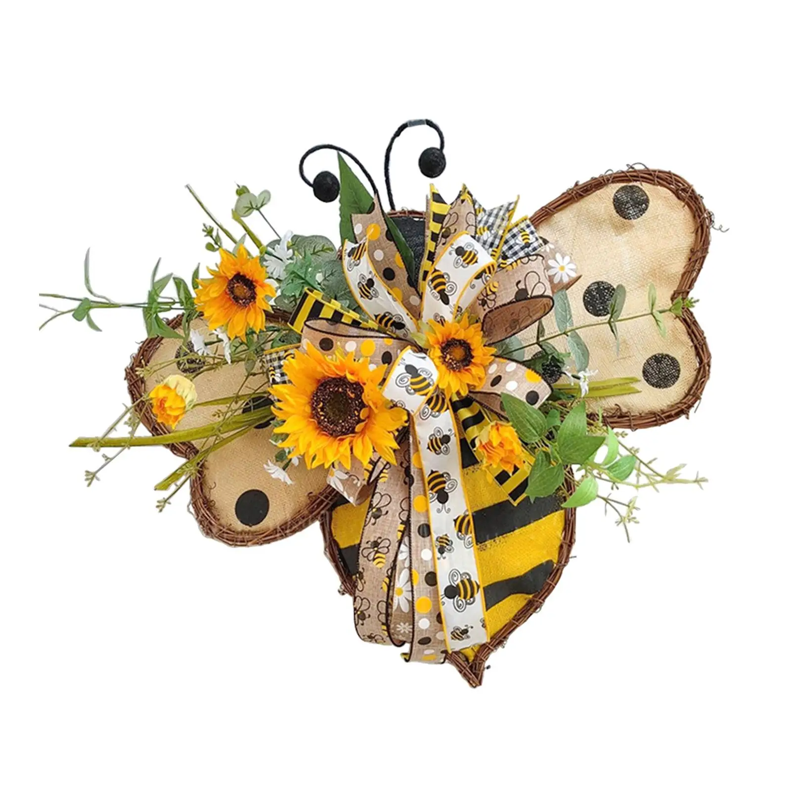 

Sunflower Bee Wreath Door Hanging Pendants Ornaments for Wedding Party Decor