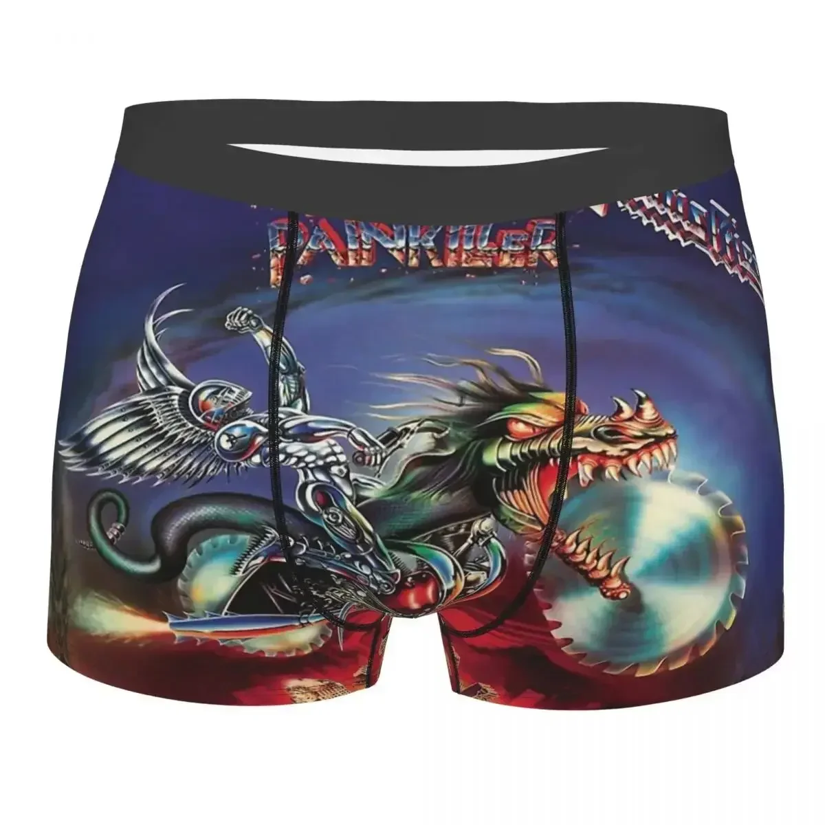 

2025 New Revenge British Steel Firepower Man's Boxer Underpants Judas Priest Accessories Breathable High Quality Birthday Gift