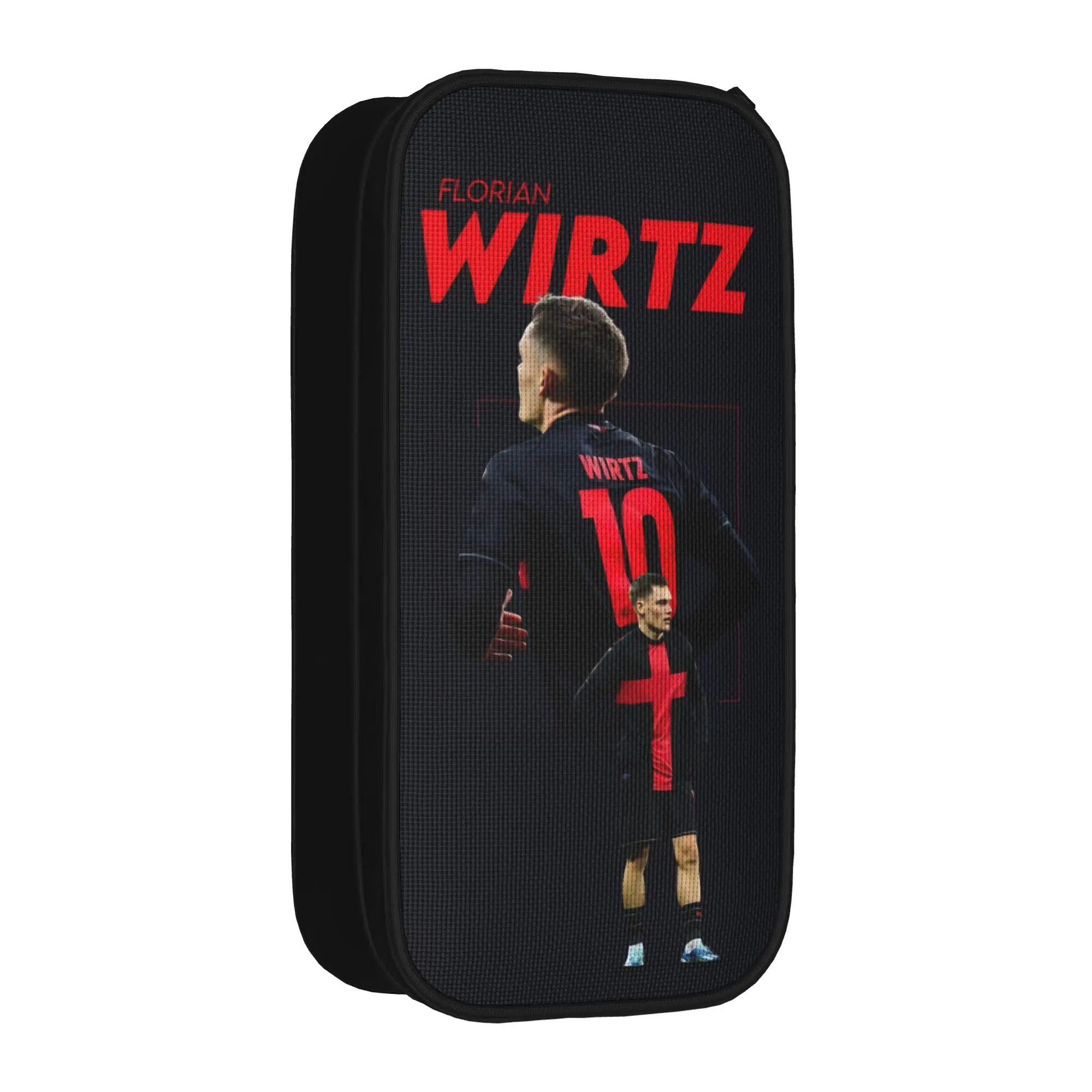Estuches para lápices Florian Wirtz número 7, caja para lápices de fútbol, ​​caja para bolígrafos para niña y niño, bolsa de gran capacidad, regalos de oficina, papelería
