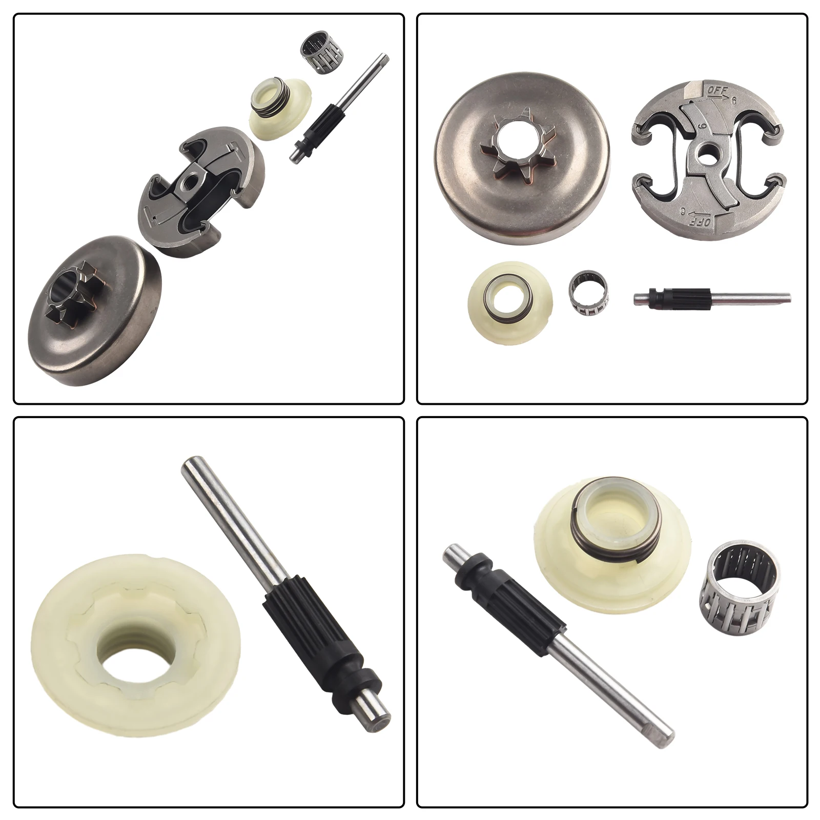 Clutch Drum Assembly Kit for For 340 345 350 445 450 Chainsaws Includes Clutch Oil Pump Worm Gear and Needle Bearing