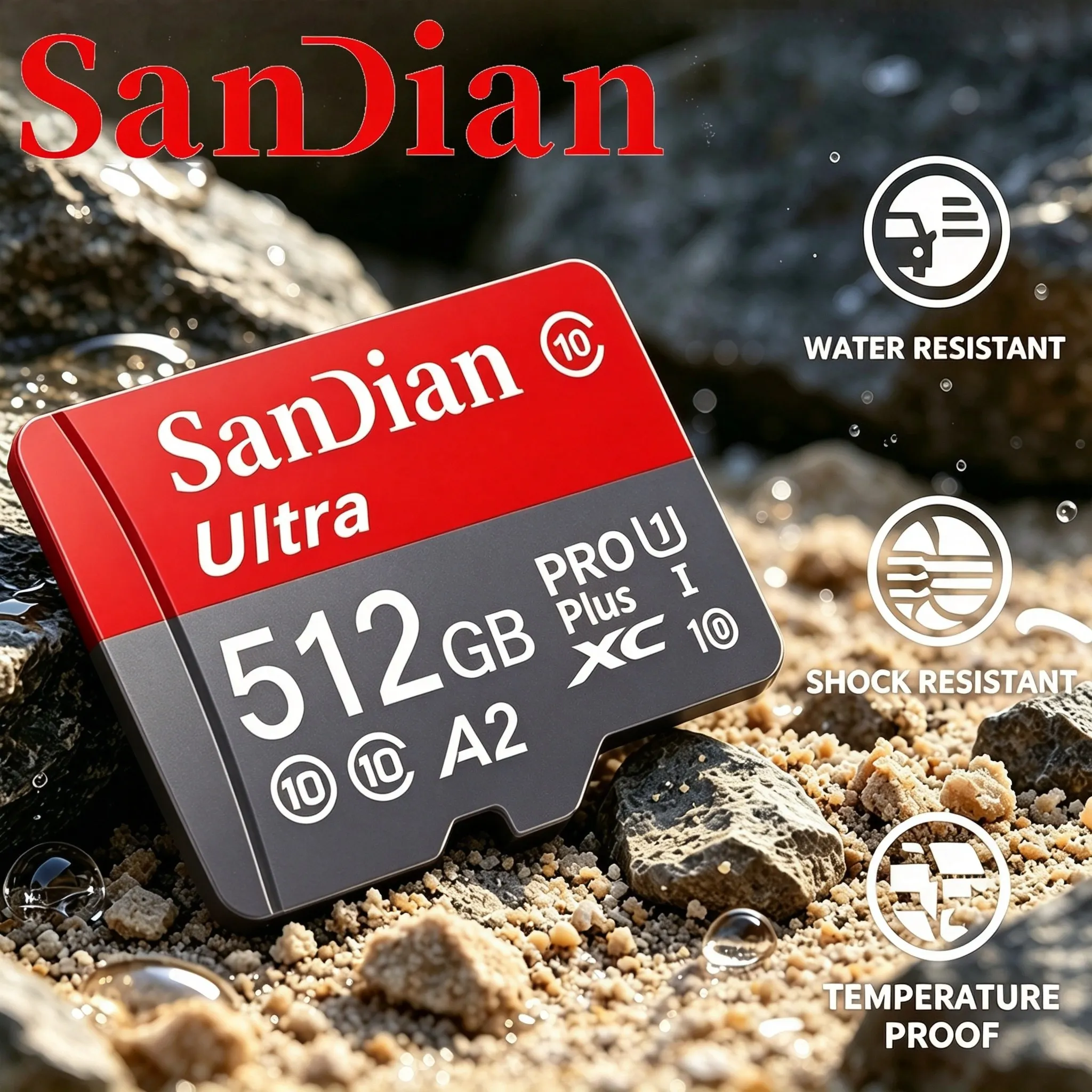 بطاقات SD بسعة 512 جيجابايت و64 جيجابايت و256 جيجابايت، بطاقة ذاكرة مايكرو TF SD، بطاقات TF V10 8K، متوافقة مع كاميرات GoPro/مسجلات القيادة/أجهزة تحديد المواقع GPS/قارئات الكتب الإلكترونية/أجهزة مراقب