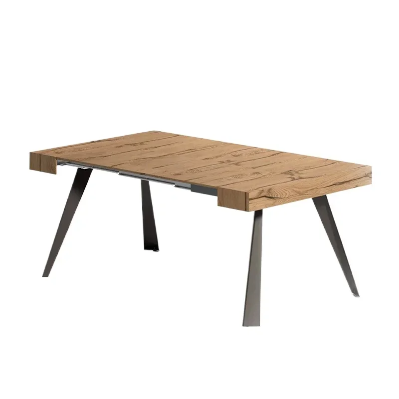 Solid wood dining table, household small apartment, multi-functional invisible foldable