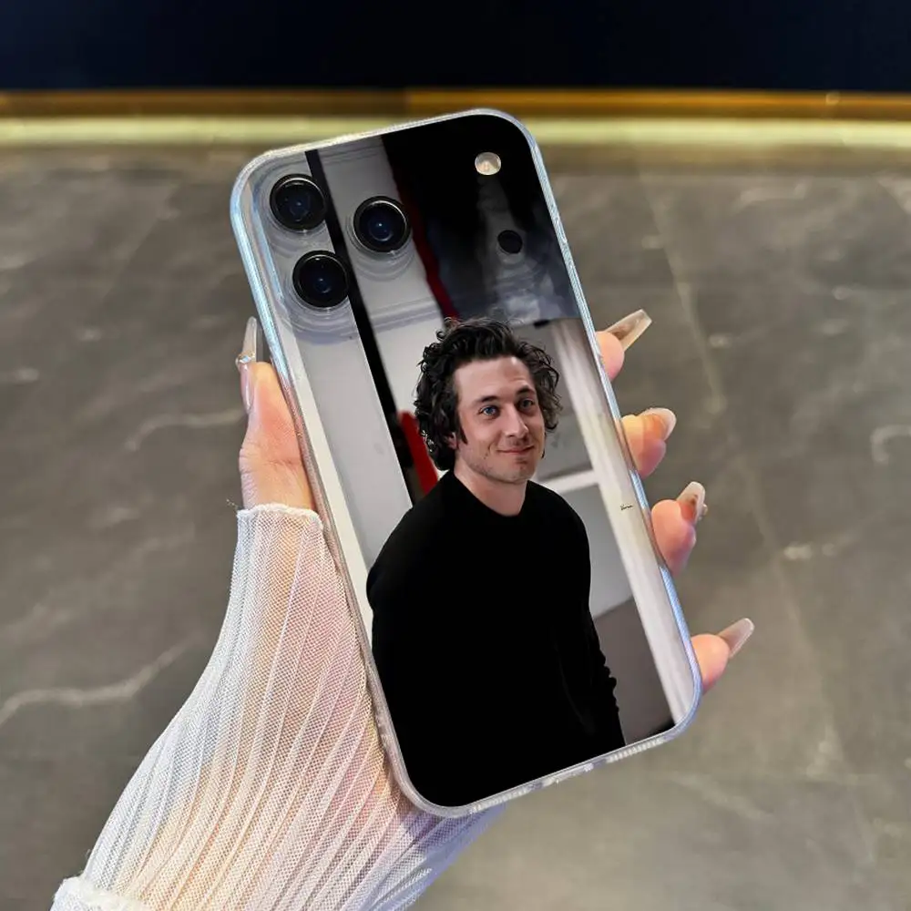 Чехол для телефона J-Jeremy Allen White actor для iPhone 17,16,15,14,13,12,11 Pro,Max,Plus,X,XS,XR,SE4,E Mini, прозрачный мягкий чехол