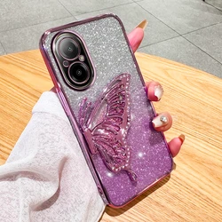 Gradient Butterfly Quicksand Phone Case For REALME C67 4G C33 C53 C55 C31 C30 C21 C20 C17 C15 C11 V13 V11 Soft Silicone Cover