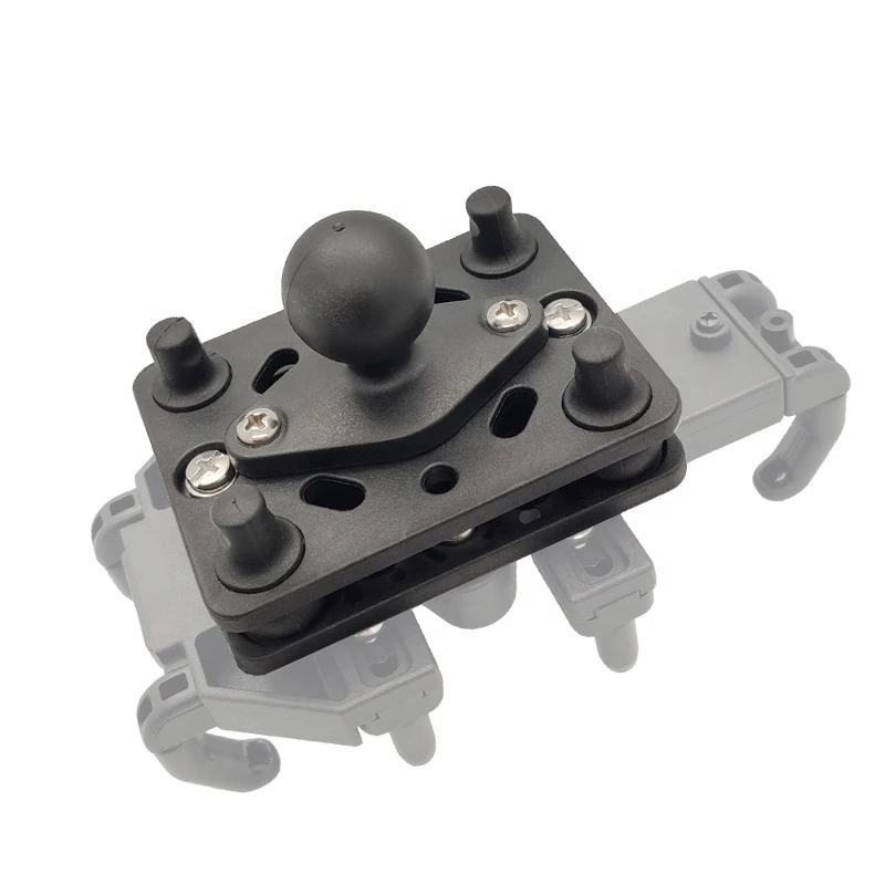 N-Star حماية مزدوجة امتصاص الصدمات دراجة نارية حامل هاتف Dashpot مكافحة الاهتزاز المرطب الكرة رئيس الهاتف جبل ل Ram