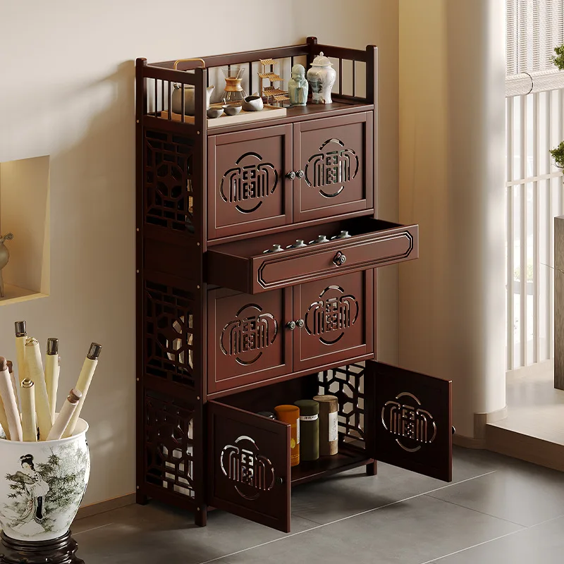 YFY Neues Chinesisches Bogu-Regal Wohnzimmer Antik-Ornament Vitrine Teeraum Teeservice Aufbewahrungsregal