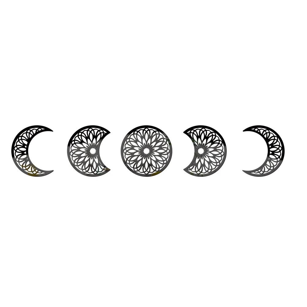 

Crescent Moon Wall Stickers 3D Acrylic Mirror Decals Bedroom Living Room Bathroom Decoration DIY Home Decor Adhesive for Windows
