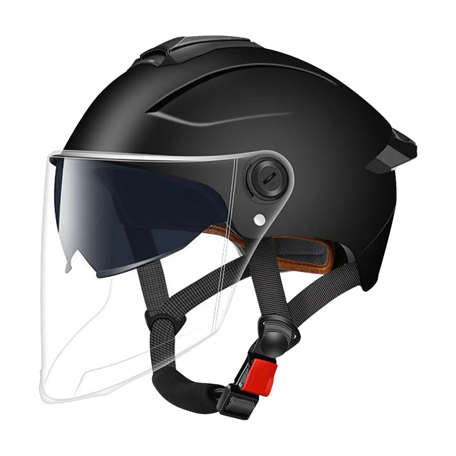 

Large Motorcycle Helmet Open Face Adults Helmets Protective Gear Double Visor Breathable Headgear For Street Motorbike Sportbike