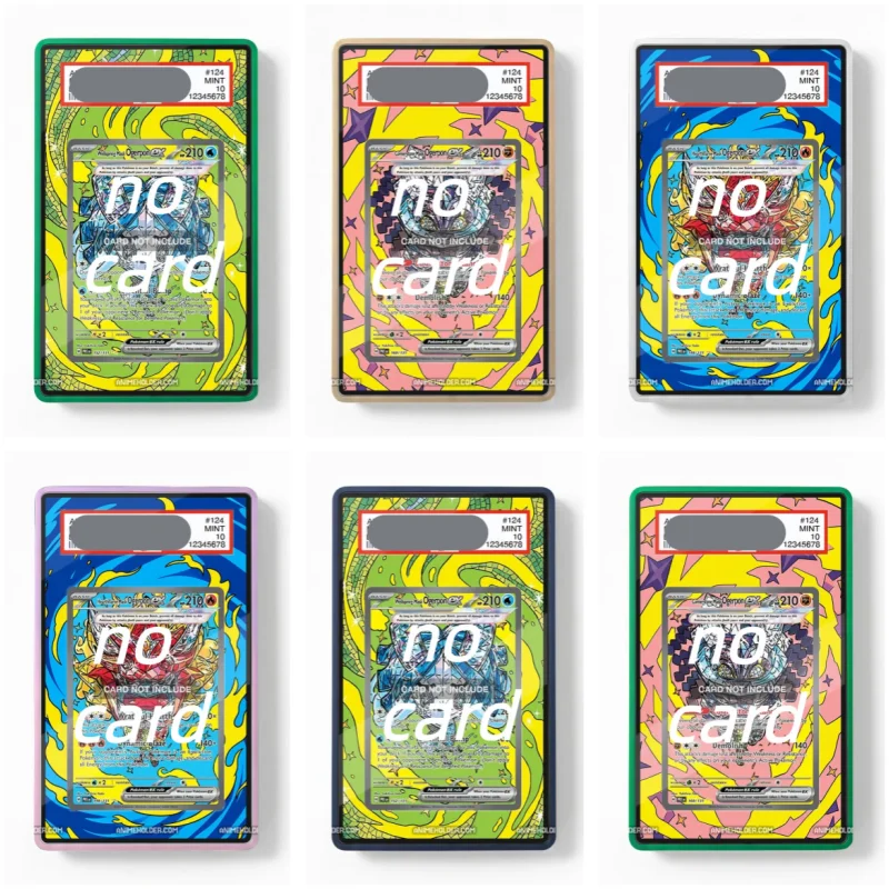 Card Display Case Acrylic Magnetic Graded Card Ogerpon Pink Yellow Star Gradient Border Protector Frame No Card Included as Gift