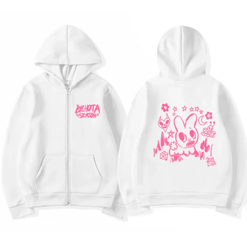 Karol-Sudadera con capucha y cremallera para hombre y mujer, suéter de lana con estampado de álbum de música G, color rosa, Y2k, Unisex, gran oferta