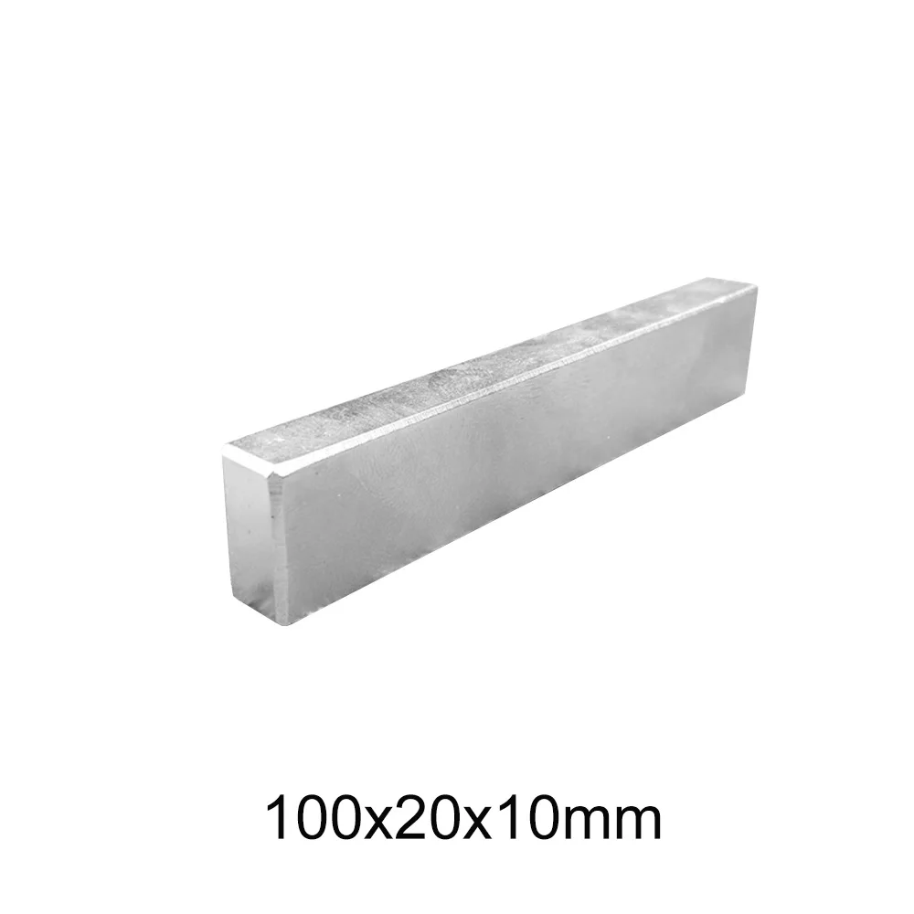 1/2/3PCS 100x20x10 Block Powerful Magnet N35 Longest Sheet Neodymium Magnet 100x20x10mm Strong Permanent NdFeB Magnets 100*20*10