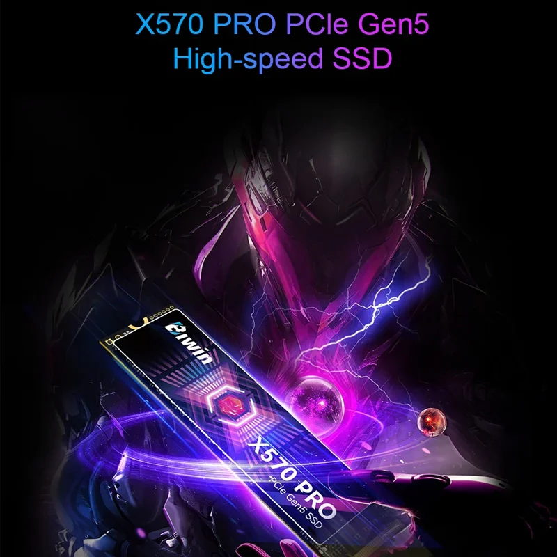 BIWIN X570 PRO PCIe 5.0 X 4 M.2 2280 1TB 2TB 4TB Internal Solid State Hard Drive 14000MB/s Disk For PC PS5 and laptop - Image 2