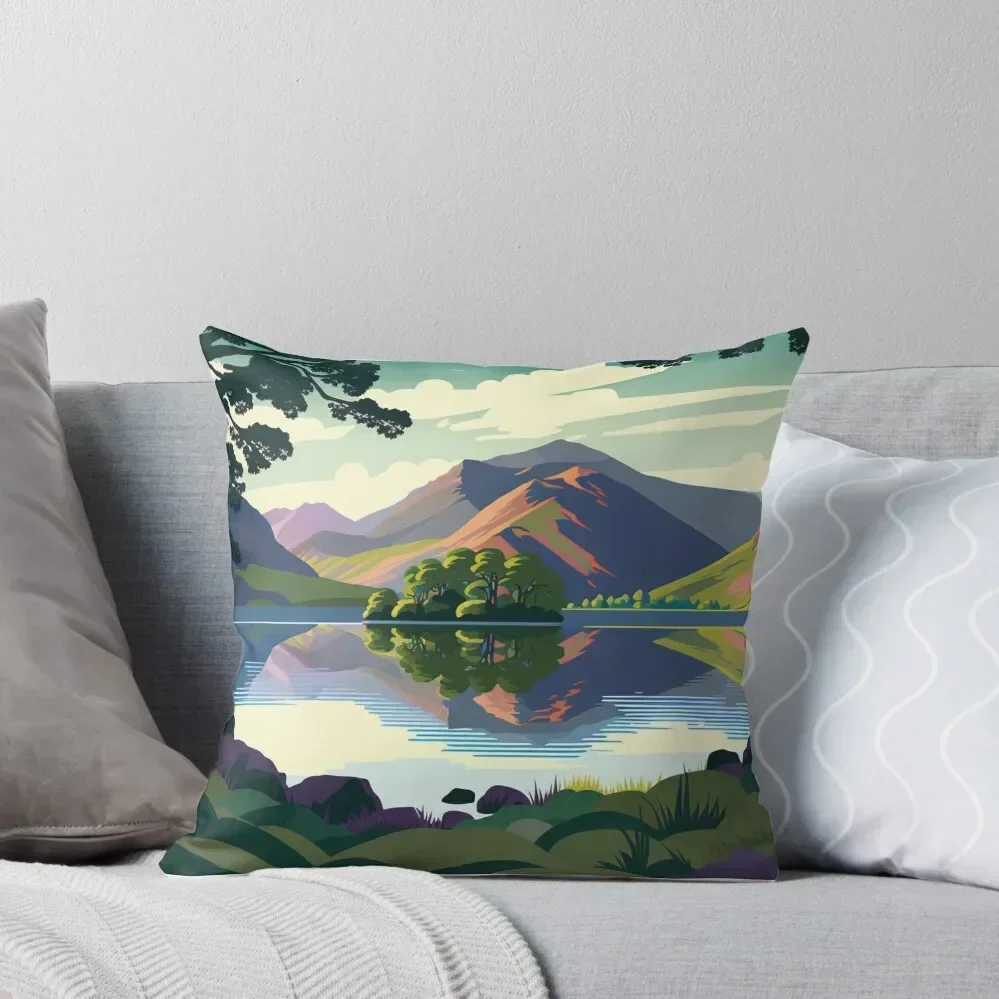 

Vibrant landscape of The Lake District Throw Pillow home decor items Cushions Home Decor Luxury Sofa Cushions pillow
