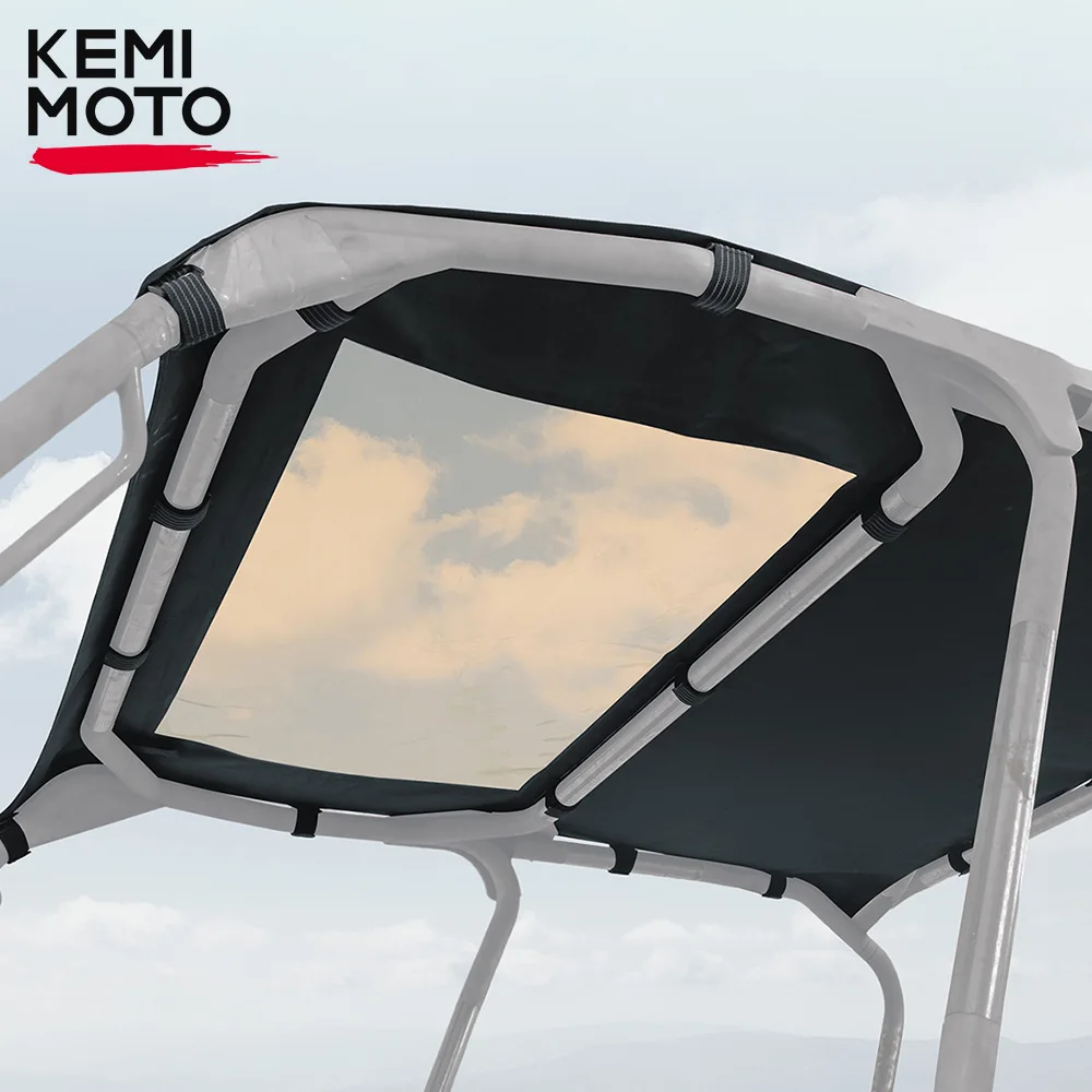 

KEMIMOTO UTV Net Mesh Top Sun UV Protection Compatible with Honda Pioneer 1000-6 1000 6 2023 Fabric Roof Soft Top