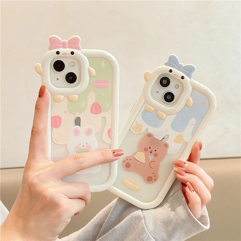 Cute Rabbit Case For Samsung A54 5G Cover Galaxy A53 A52 A52S A13 A14 A34 A12 A21S A51 A23 A32 A02S A22 A50 S23 Ultra Plus A11