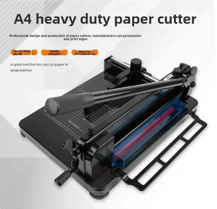 858A4 Heavy Duty Manual Paper Cutter 4CM Thick Layer Guillotine for Office