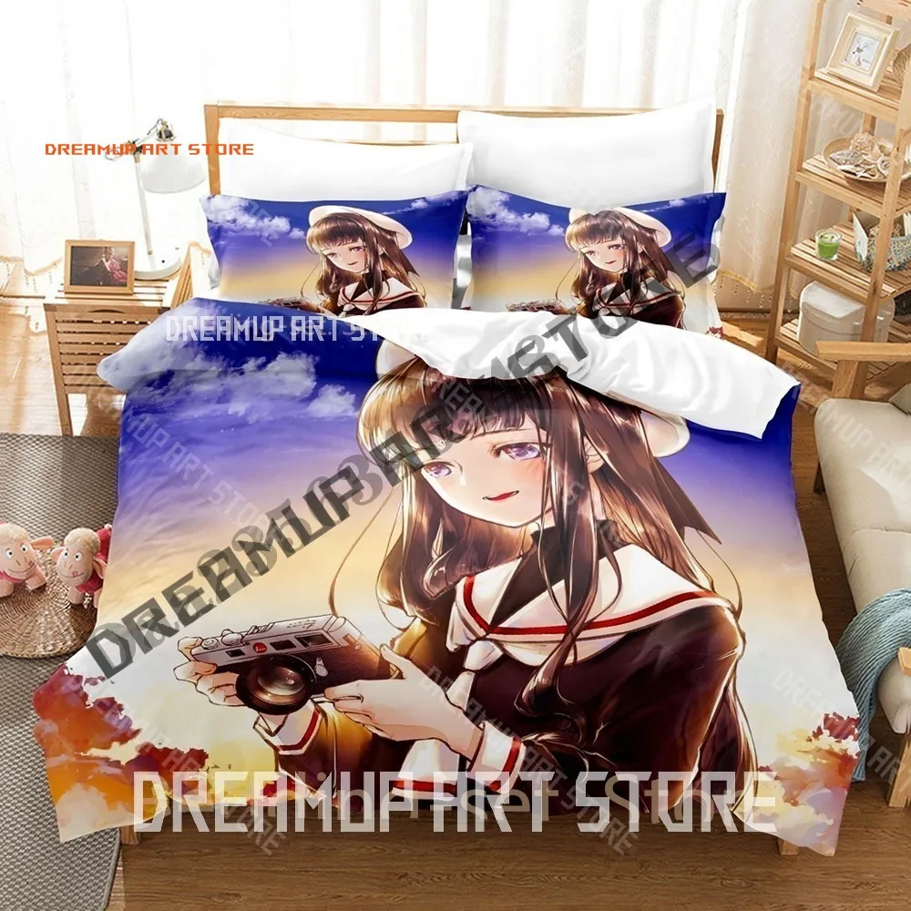 2026 3D Print Tomoyo Daidouji Cardcaptor Sakura Bedding Set Single Twin Full Queen King Size Bed Set Adult Bedroom Duvetcover Se