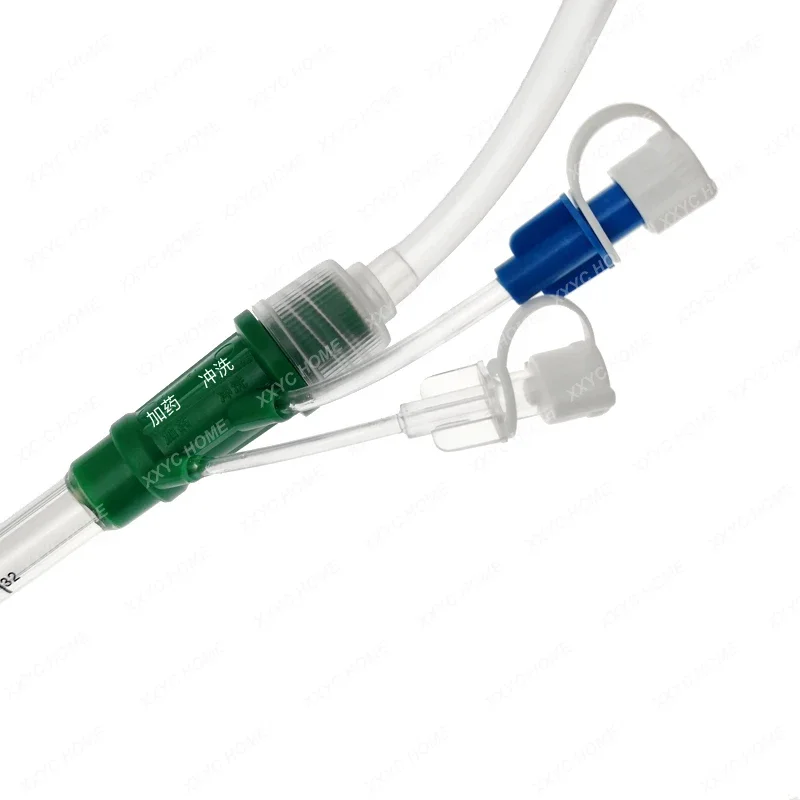 Disposable Abdominal Drainage Tube Medical Multifunctional D-Type Additive Flushing Silicone Catheter