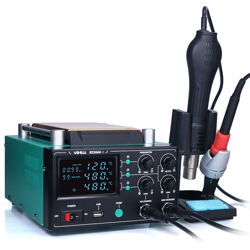 

853AAA-I 3-in-1 Welding Station Mobile Phone Screen Welding Station Tools High-power Vacuum Pump