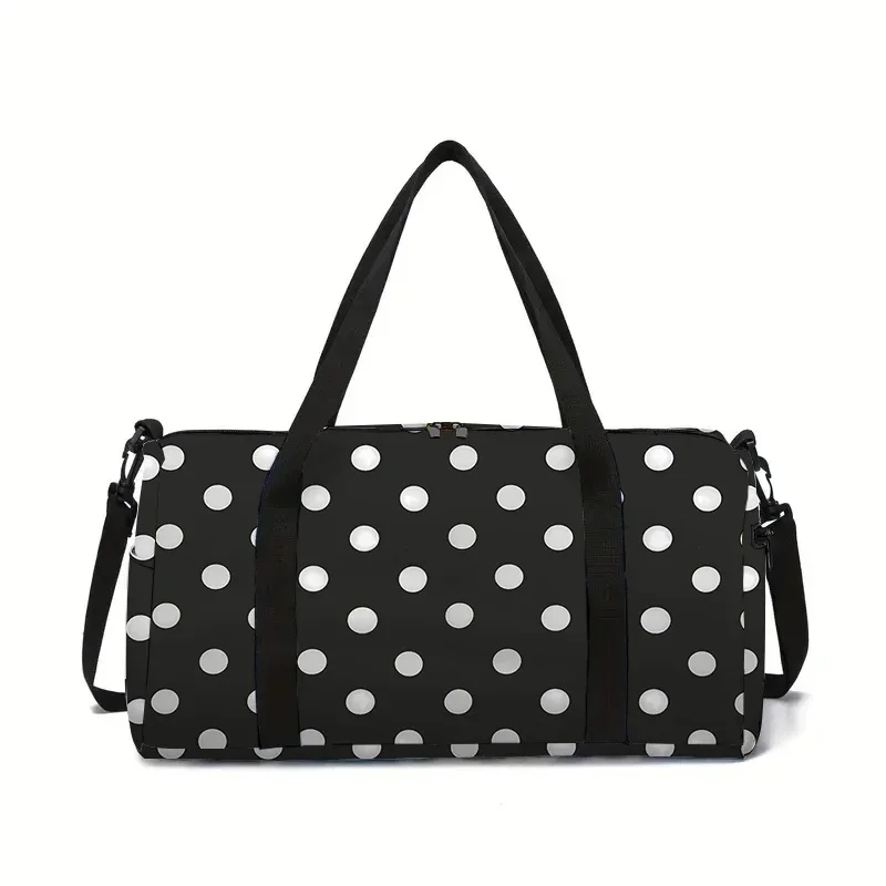 

White Point Black Large Capacity Luggage Bag for Boy and Girls Best Gifts 3D Cartoon Travel Duffels Hand Bag for Children