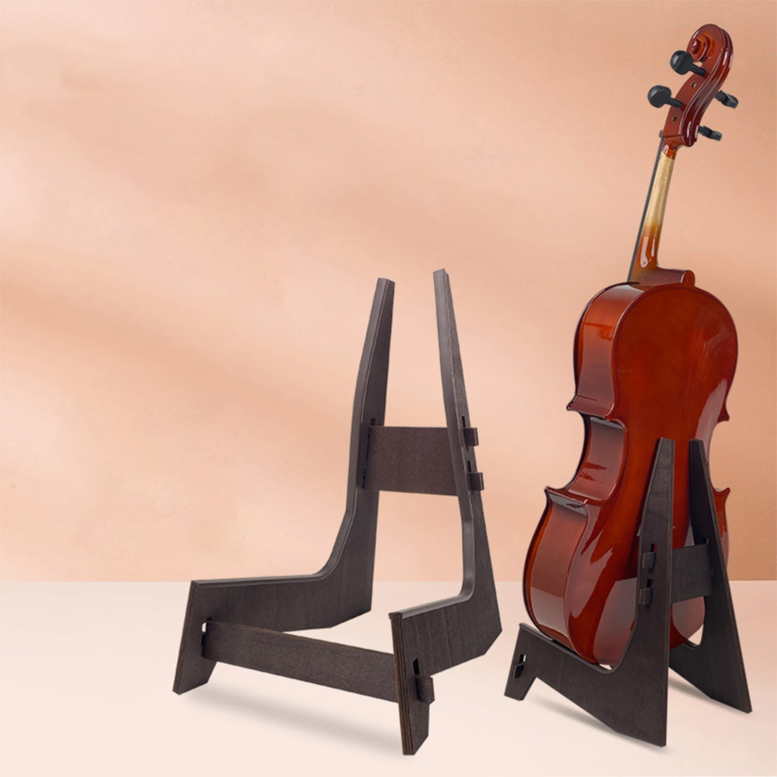 Wooden Violin Wall Mount Hanger Cello Stand Holder Display Rack Guita Bass Hanger for Guitars Viola Mandolin Ukulele Cello Banjo