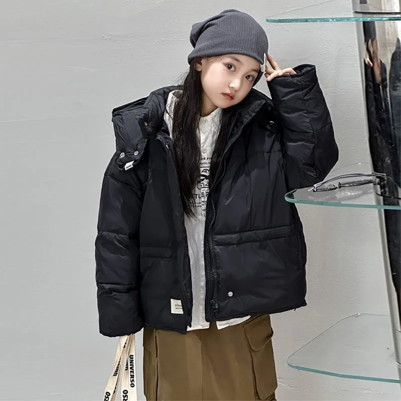 

Girls Down Coat Overcoat Jacket Windbreak Outerwear 2024 Lasted Thicken Winter Warm Snowsuits Christmas Gift Children's Clothing