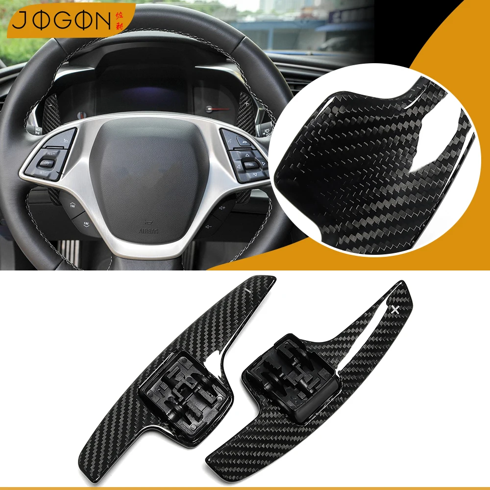 

Carbon Fiber Paddle Shifter For Chevrolet C7 Corvette ZR1 Z06 Z51 Convertible 2014+ Steering Wheel Gear Console Extention Trim