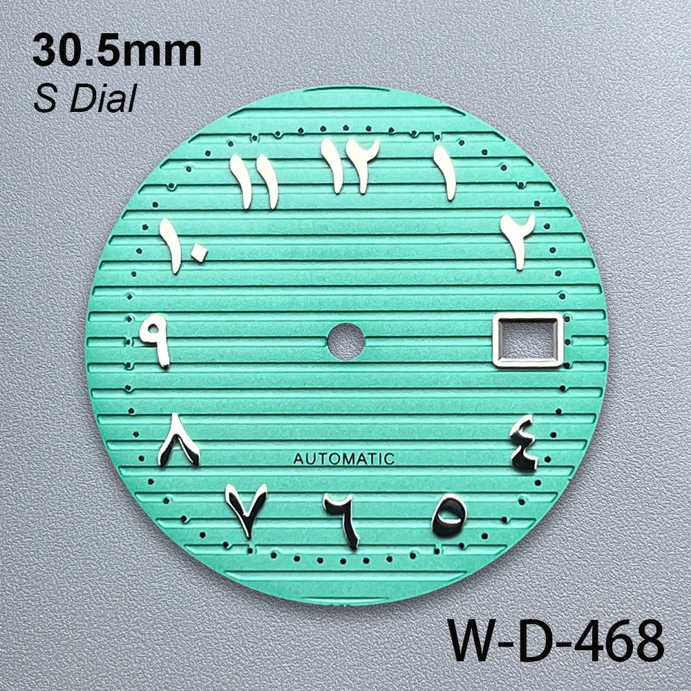 30.5mm S Logo Dial Fit NH35 Japanese Movement Arab Stripe High-Quality Dial Watch Modification Accessories