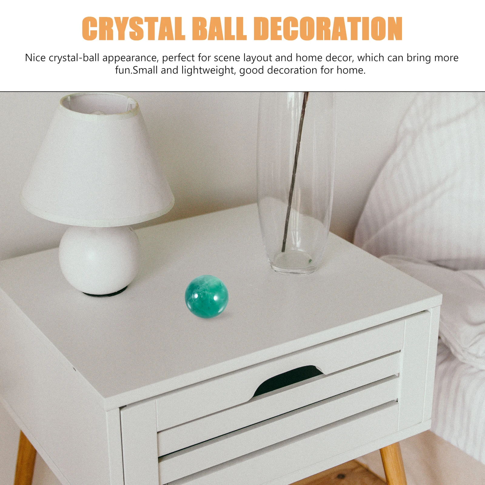 

Crystal Ball Decoration 4cm Natural Crystal Stone Statue Office Ornament Gift Sphere Decorative Item