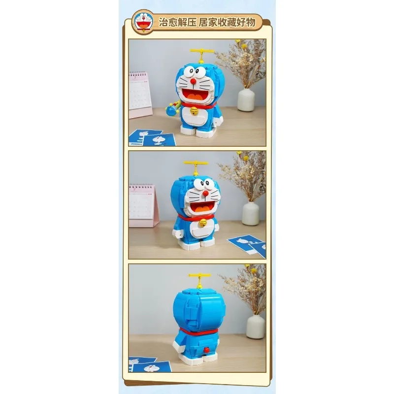 

Строительные блоки Keeppley Doraemon, игрушка-конструктор с изображением кота Динданга/Синего Толстяка, подарок для детей, мальчиков и девочек