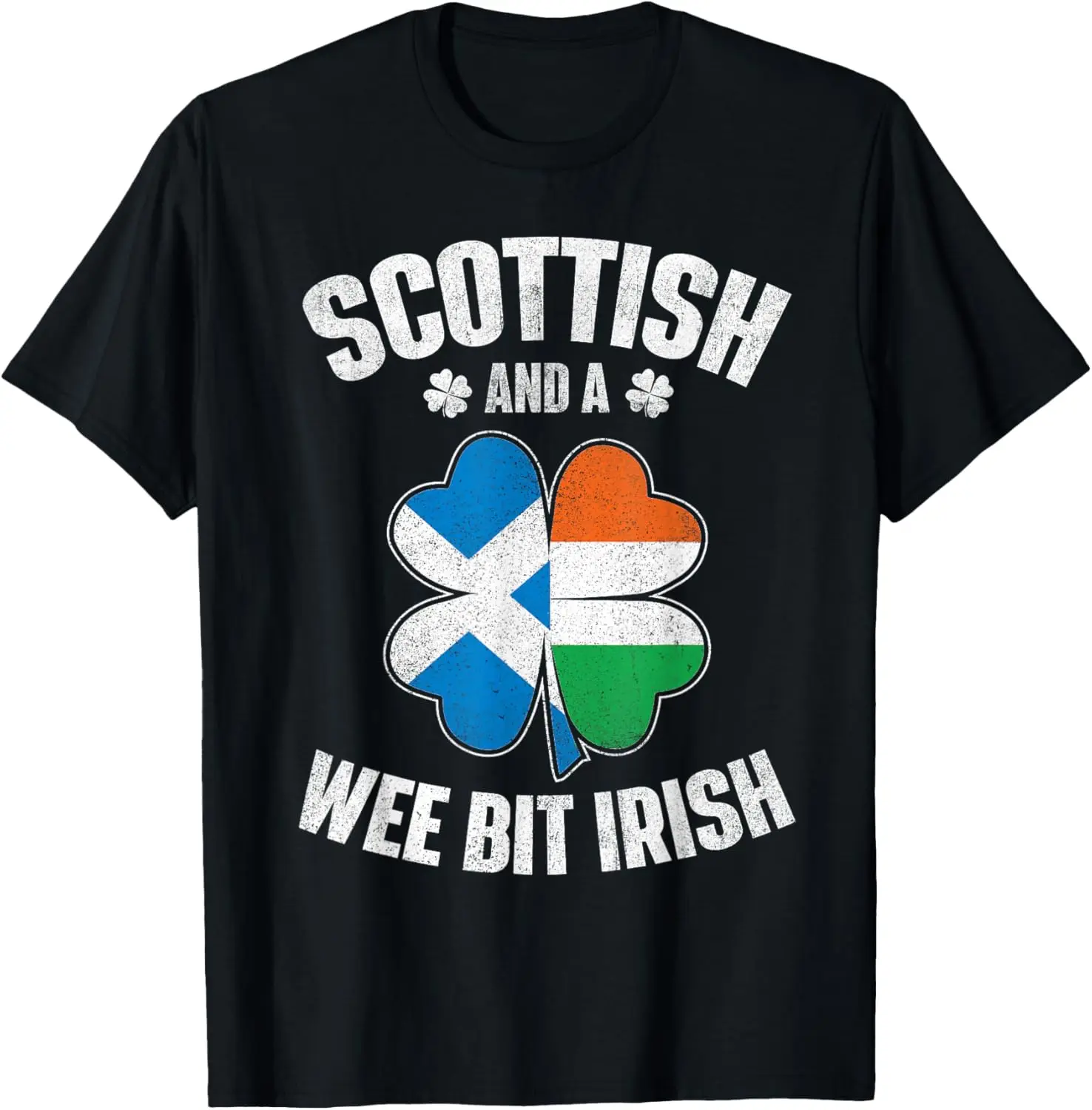 

Scottish And A Wee Bit Irish - Scotland Ireland Heritage T-Shirt,100% cotton