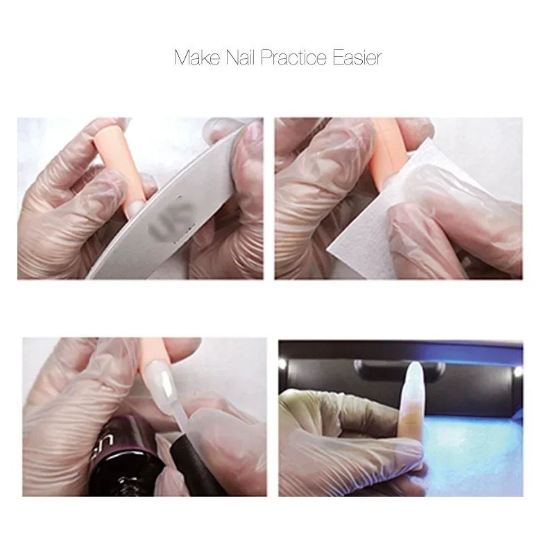 5Pcs/set Nail Art Trainer Practice Training Finger Model for Acrylic Gel Manicure Salon Tools