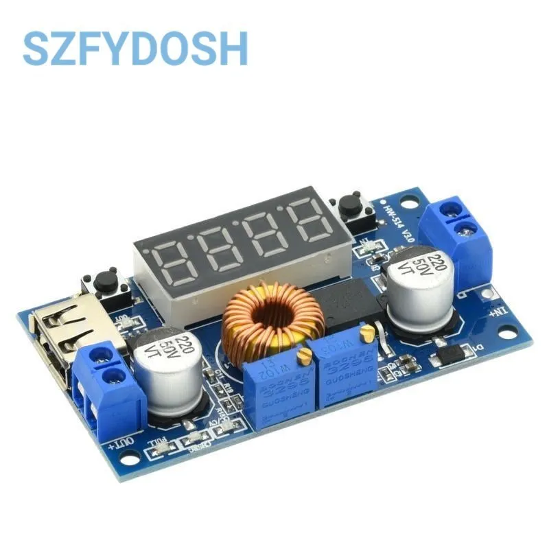 Xl4015 75W DC-DC 5a Spanningsregelaars Module Verstelbare Buck Module Met Voltmeter Display