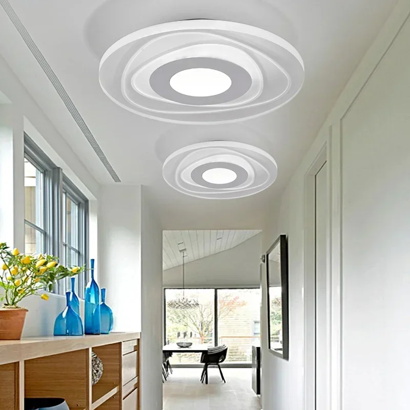 Simple Modern Creative Personality Bedroom Corridor Aisle Porch Home Ultra-thin Office LED Ceiling Lamp