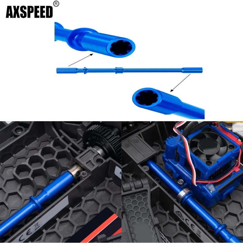 AXSPEED Metal Center Transmission Drive Shaft For T-raxxas Mini Rally 1/10 RC Car Upgrade Accessories