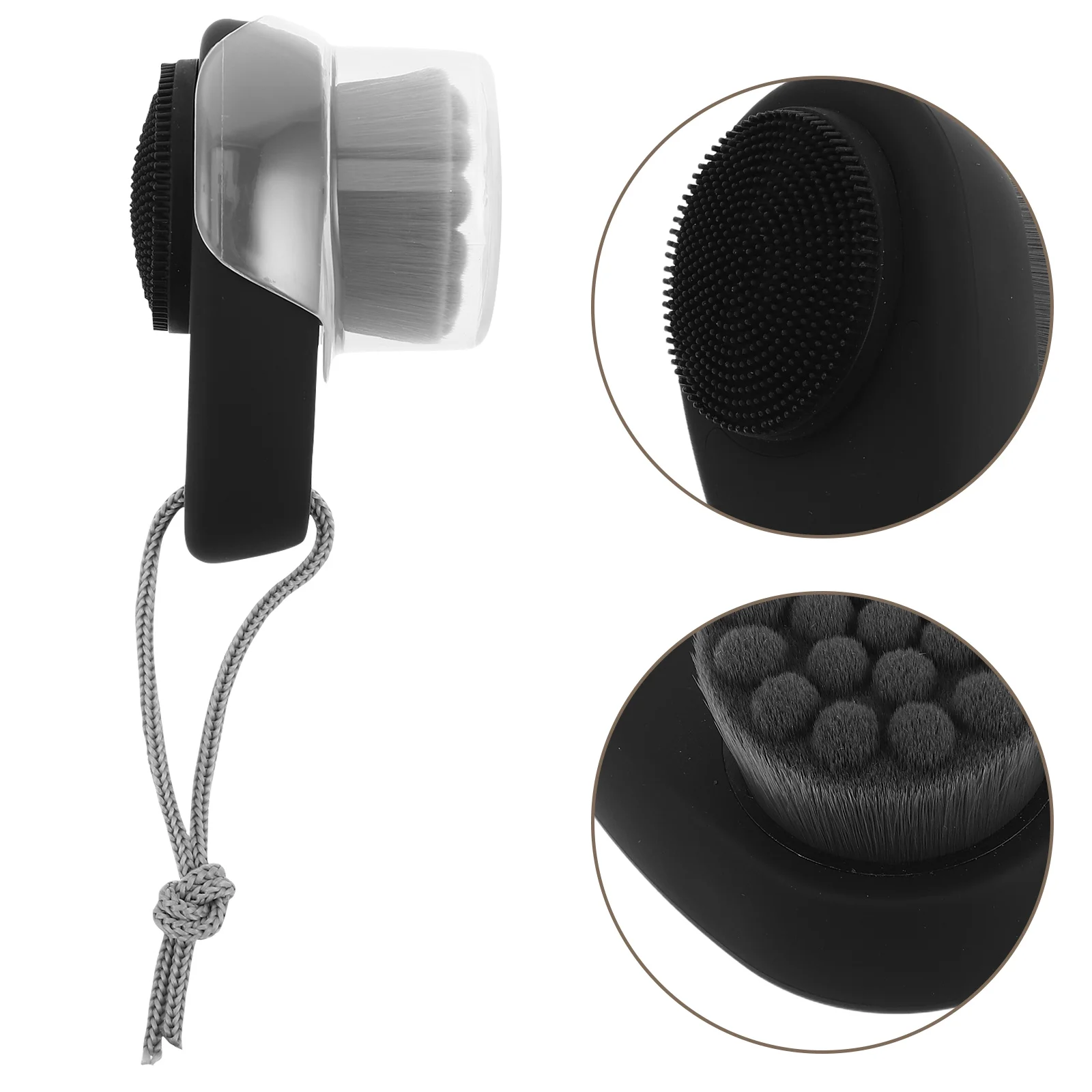 

Dual Sided Facial Cleansing Brush Soft Silicone Pore Cleaning Exfoliating Face Scrubber Massager Skincare Beauty