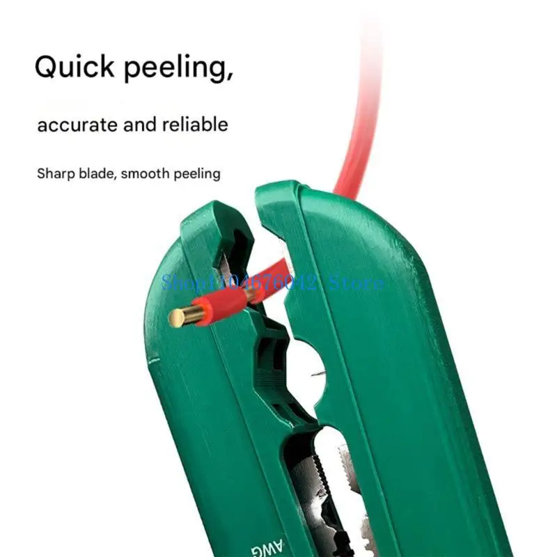 652F Space Efficient Wire Stripping Tool with Double Material Construction and Integrated Cutting Crimping Features