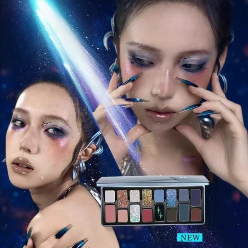 QianYan16 cores sombra de olho rosa marrom cowboy azul sombra multicolorido fosco pérola esfumaçado paleta de maquiagem delicada cosméticos